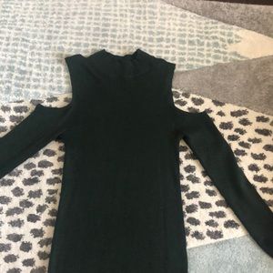 Off the shoulder turtle neck top